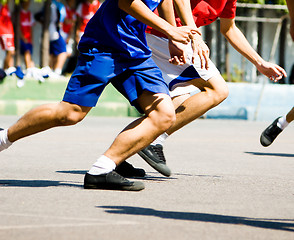 Image showing Running for the Ball