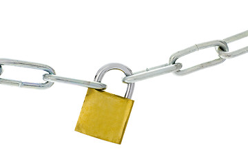 Image showing Metal chain and lock

