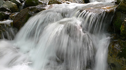 Image showing crystal clear river cascade