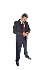 Image showing Businessman with cell phone.
