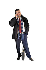 Image showing Businessman on cell phone.