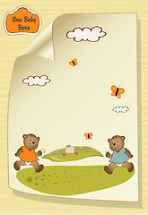 Image showing baby announcement card