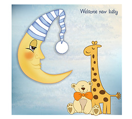 Image showing welcome baby greetings card