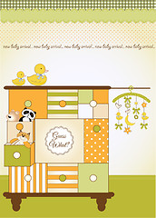 Image showing new baby greeting card with nice closed