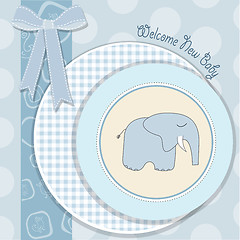 Image showing baby boy shower card