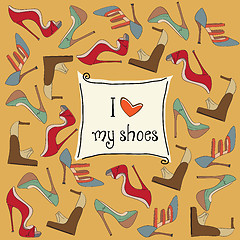 Image showing shoes background