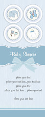 Image showing baby boy announcement card