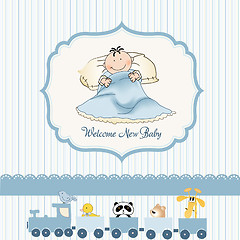 Image showing welcome new baby boy