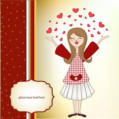 Image showing pretty girl in love