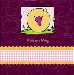 Image showing Birth card announcement with kitchen