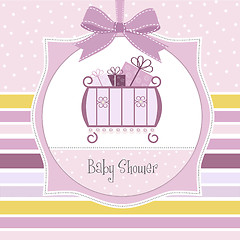 Image showing baby girl shower invitation