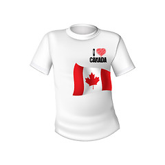 Image showing Canadian t-shirt flag