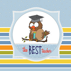 Image showing Owl Teacher in vector format