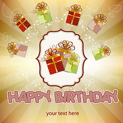 Image showing birthday card with presents