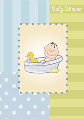 Image showing baby boy shower card