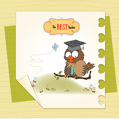 Image showing Owl Teacher in vector format