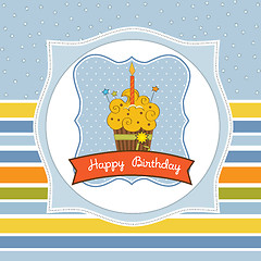 Image showing Happy Birthday cupcake