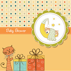 Image showing funny cartoon baby shower card