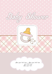 Image showing baby girl shower card