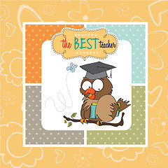 Image showing Owl Teacher in vector format