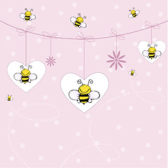 Image showing background with bees