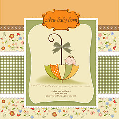 Image showing baby shower card with umbrella