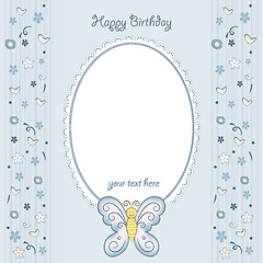 Image showing butterfly birthday card