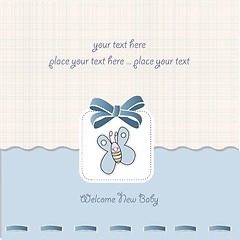 Image showing cute baby shower card with butterfly