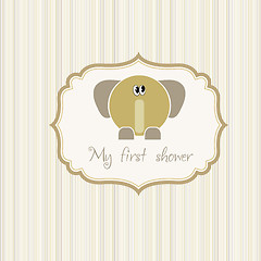 Image showing romantic baby announcement card