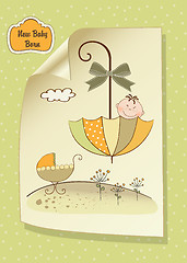 Image showing baby shower card with umbrella