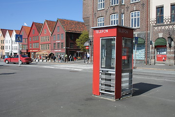 Image showing Norwegian telephone booth