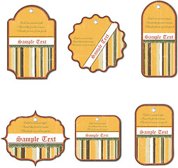 Image showing set of vintage labels isolated on white background