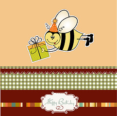 Image showing birthday card with bee