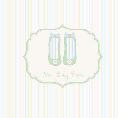 Image showing baby shower card with shoes