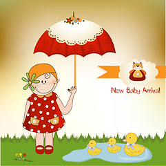 Image showing baby arrival card