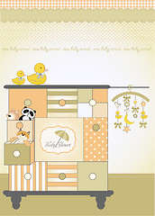 Image showing new baby greeting card with nice closed