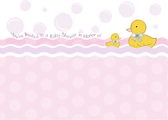 Image showing baby shower card with duck toys