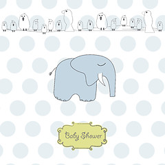 Image showing new baby boy announcement card