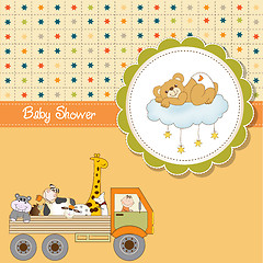 Image showing funny cartoon baby shower card