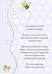 Image showing baby boy shower announcement