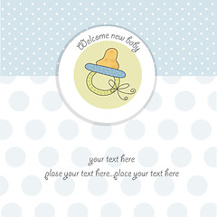 Image showing new baby boy shower card