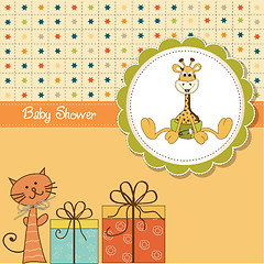 Image showing funny cartoon baby shower card