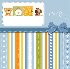 Image showing baby shower card with funny animals