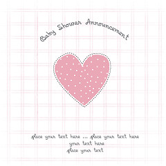 Image showing baby shower card with heart