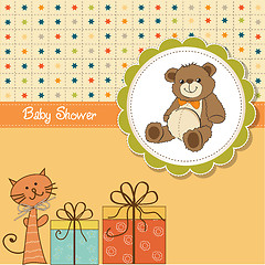 Image showing funny cartoon baby shower card