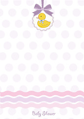 Image showing baby shower card with little duck