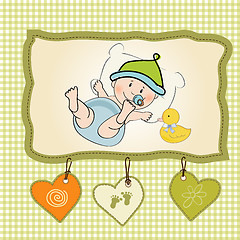 Image showing baby boy shower card