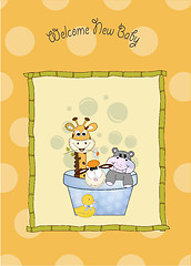 Image showing baby boy shower card