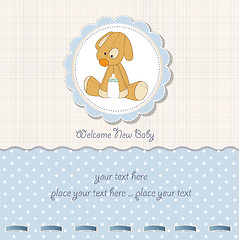 Image showing baby shower card with puppy