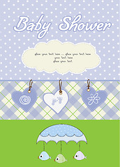 Image showing baby boy shower card